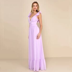 NWT Lulus Lilac Ruffle Prom Dress Sz S
